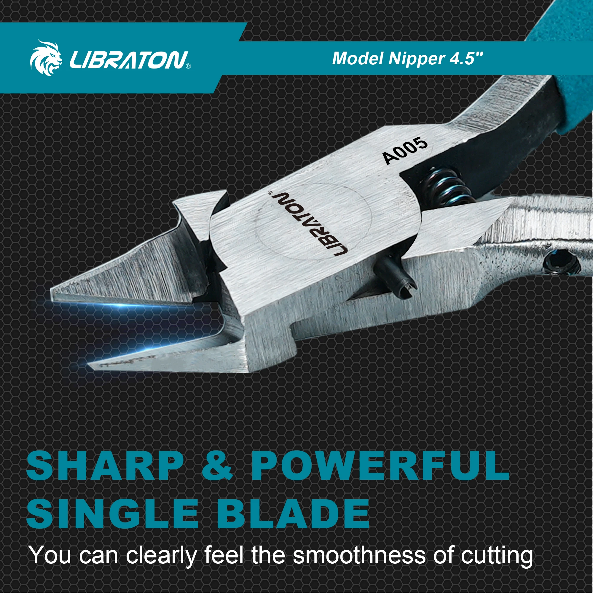 Imagem -04 - Libraton-pinça Modelo Single-edge para Construção de Plástico Alicate Modelo Mini Chave Sextavada Capa de Couro Ferramentas Plásticas Modelo 45 Polegadas