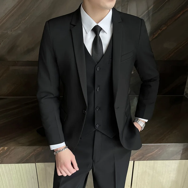 

wm122Suit suit groom wedding slim host dress suit jacket men business casual Korean version best man suit