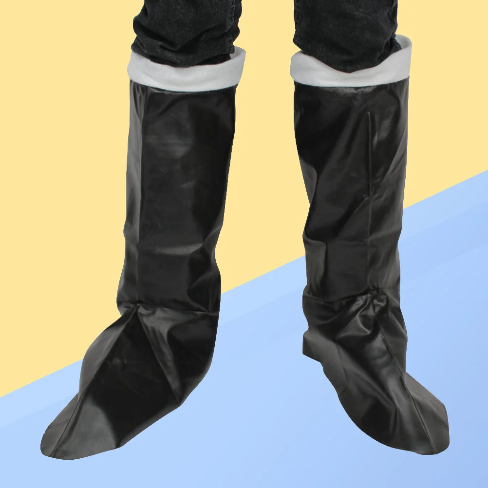 Couvre-bottes artificielles en PU pour enfants de 10 à 13 ans, couvre-bottes pour noël, Cosplay, accessoires de spectacle sur scène
