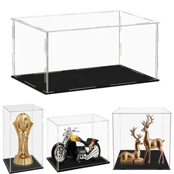 High Transparent Black Bottom Acrylic Display Box Assembly Toy Storage Box Aaction Doll Sorting Display Box Home Decorations