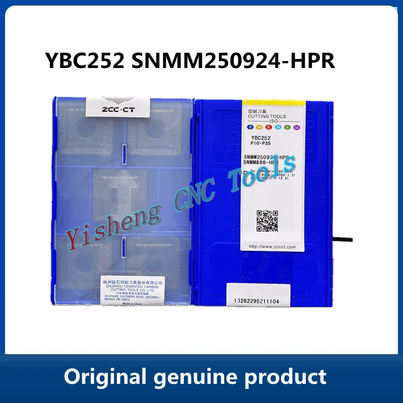 

ZCCCT cnc inserts SNMM250924-HPR YBC252 YBC352 lathe cutting tools coated cemented carbide turning inserts steel finishing 5pcs