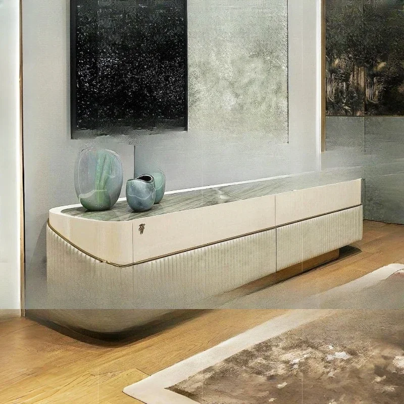 Drawer locker living room, home light luxury high-end sense, designer high-end marble