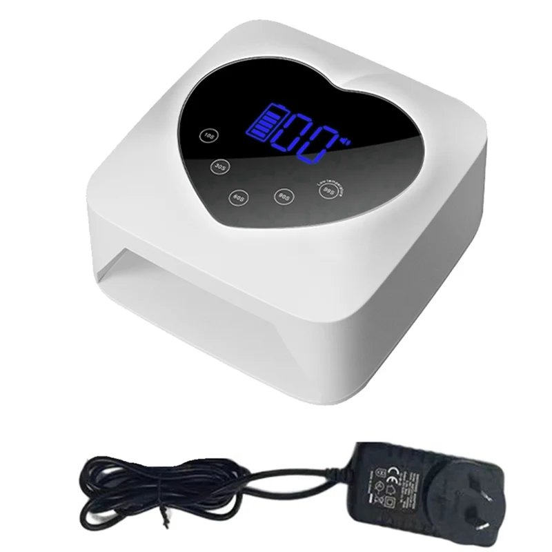 Abkm lâmpada da arte do prego máquina de fototerapia do prego sensor automático display lcd uv led máquina de fototerapia do prego lâmpada au plug