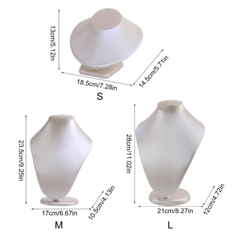 

Стильная модель шеи, подставка для ожерелья, витрина, держатель для ожерелья, кожаный материал, держатель для ювелирных изделий