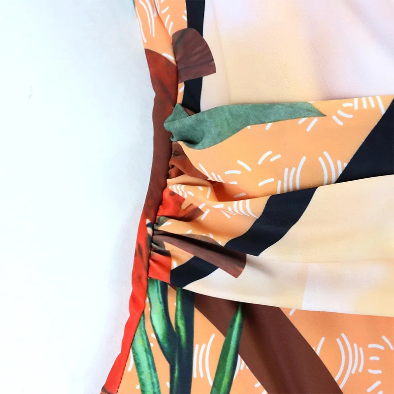 ชุดว่ายน้ำวันพีซผู้หญิงลายพิมพ์สไตล์วินเทจแบบดันทรง ปี 2026 ชุดว่ายน้ำโมโนกินีสไตล์บราซิล