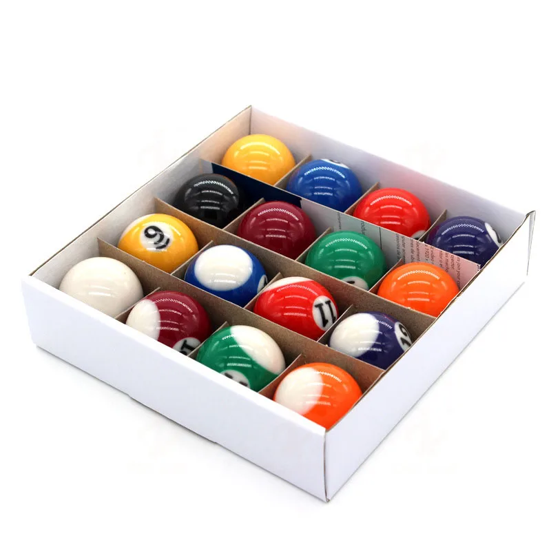 

16Pcs 38mm Mini Billiard Balls Pool Table Balls Resin Portable American Billiard Table Accessories for Kids