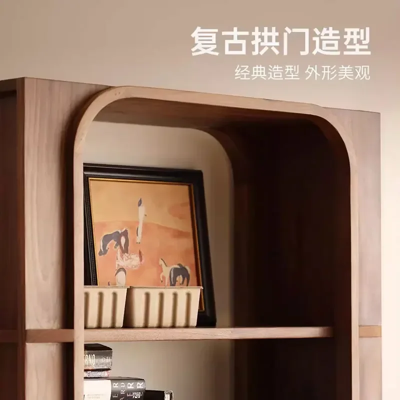 North American black walnut bookshelf, small bedroom study shelf