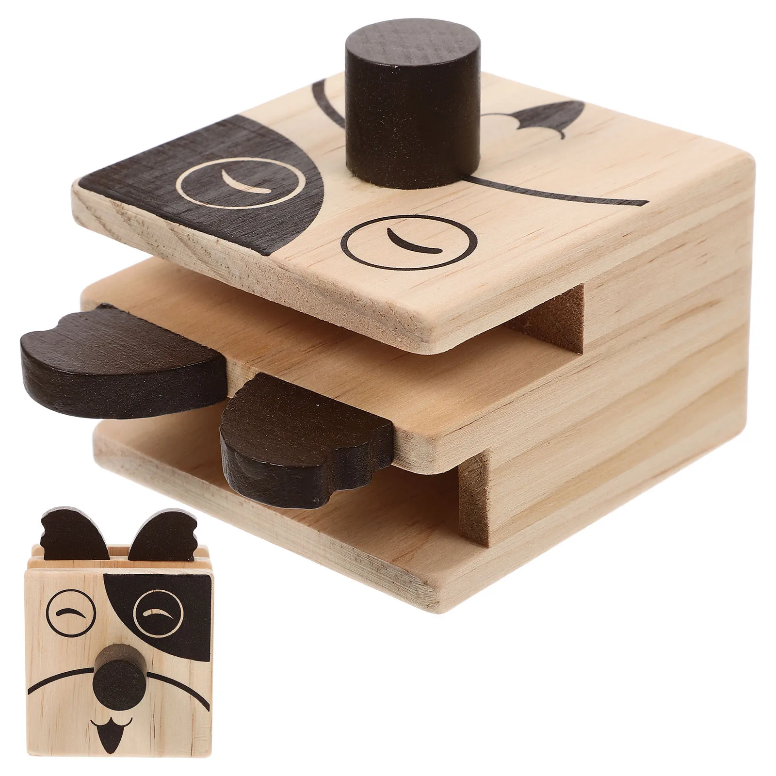 حامل قلم نظارات خشبي متعدد الوظائف على شكل رسوم كرتونية، منظم مكتب، حاوية أقلام رصاص على شكل حيوان للطلاب والمعلمين