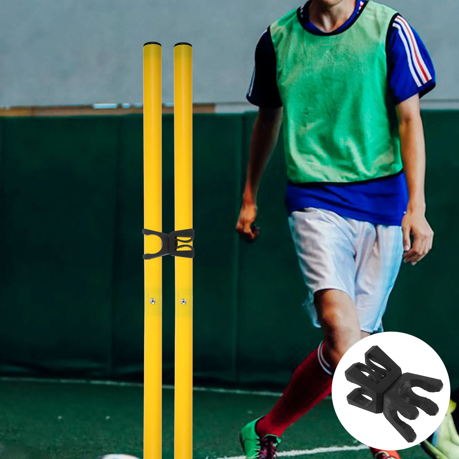 

4Pcs Football Agility Training Pole Clip Swivel Plastic Pegs for Soccer Basketball Marking Poles Utility Clip Training Flag Pole