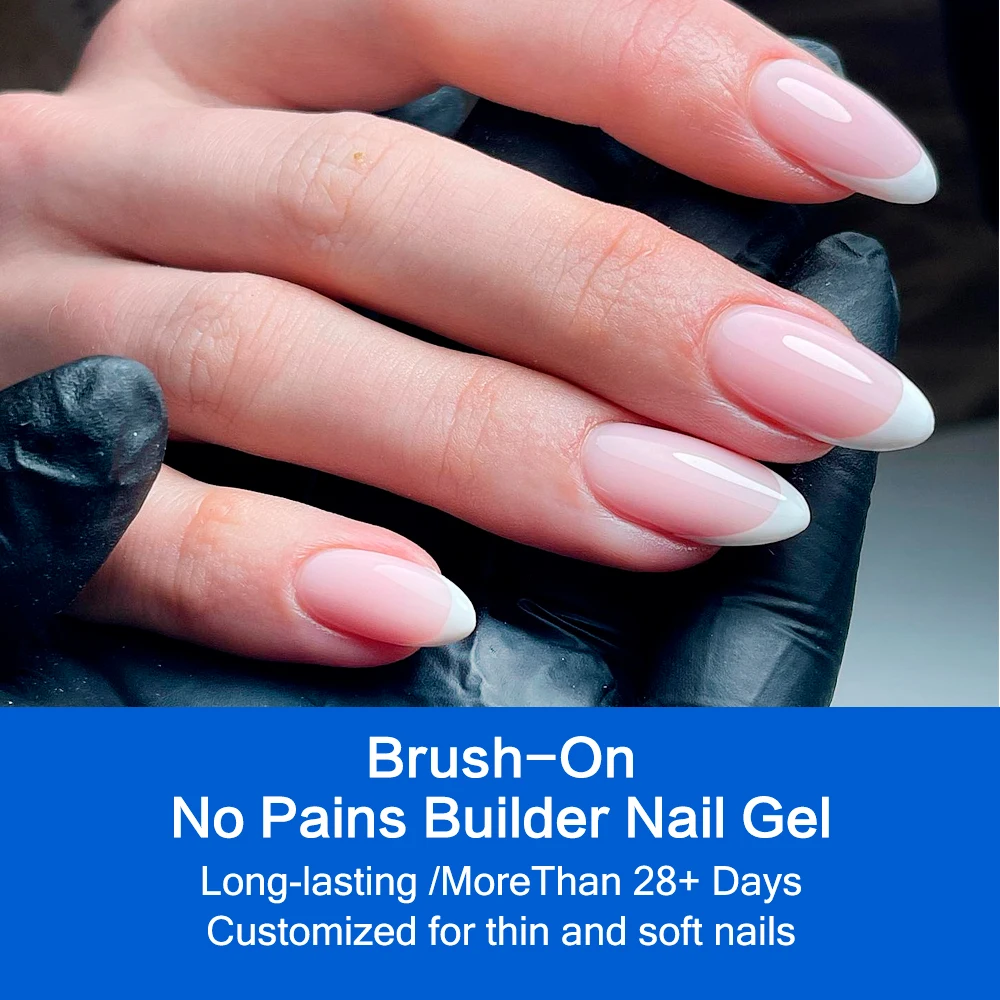 KODIES GEL brosse sur constructeur vernis à ongles dans une bouteille Bio formule sans douleur dur Extension d'ongle Gel blanc laiteux clair manucure