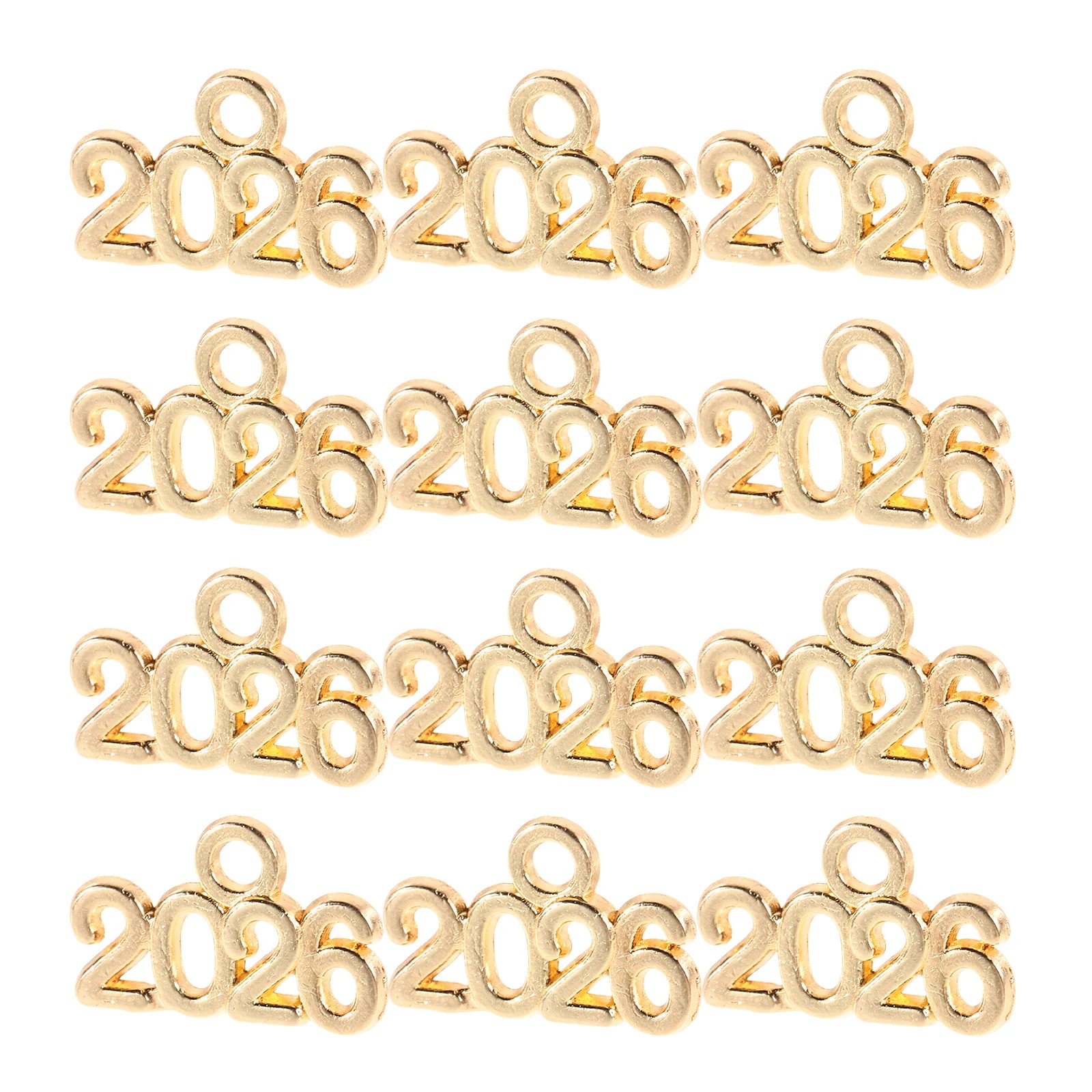 

100Pcs Year Number Charms Alloy DIY Jewelry Making Keychain Pendant Accessories Vintage Style Bracelet Wristband Metal Charms
