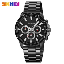 SKMEI 2295 Dial Quartz Watch Men's Watch Three Eyes Six Needles Multifunctional Men's Watch Classic Round Large