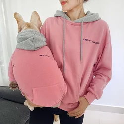 The New  Pet Clothes  Dog Clothes Parent-child Wear Spring and Autumn Korean Version Pure Cotton Hoodie Four Colors Seven Sizes