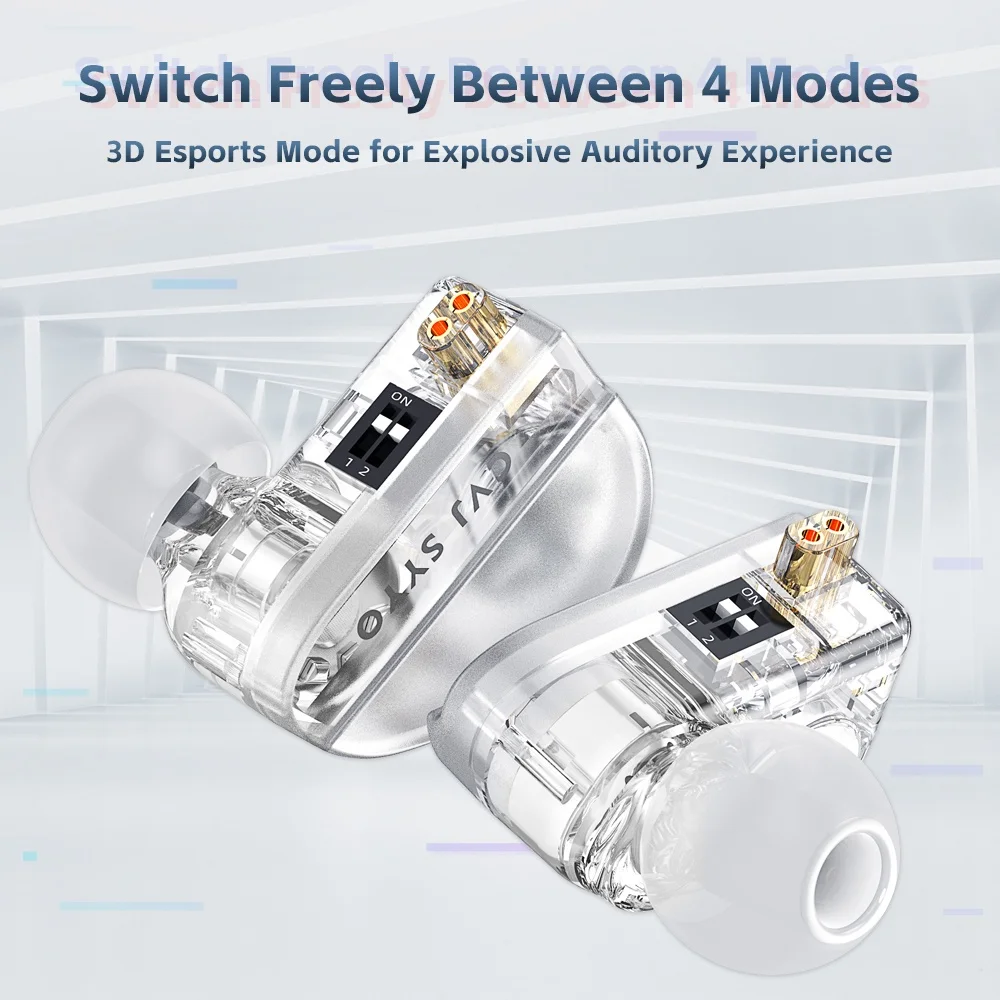 CVJ Konoka سماعة هجينة من 3 وحدات ، سلكية وشاشات HIFI ، وتعديل مفتاح سماعة الرأس ، 1DD + 1BA + 1 أذنين داخلية تهتز ، صوت ثلاثي الأبعاد