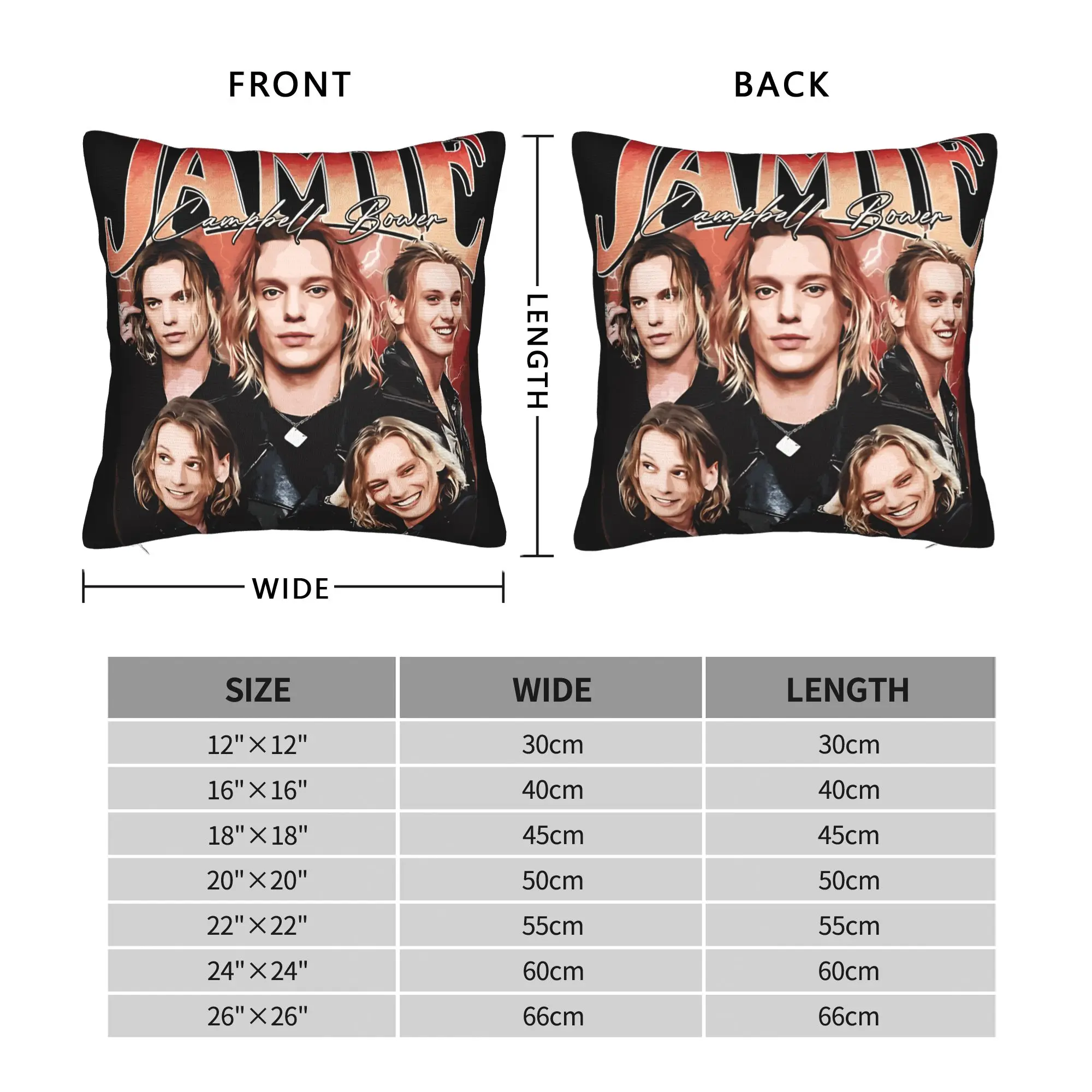 Jamie Campbell Bower Vintage Pillow Cover  Custom Cushion Cover Fashion Pillow Case For Living Room Chair