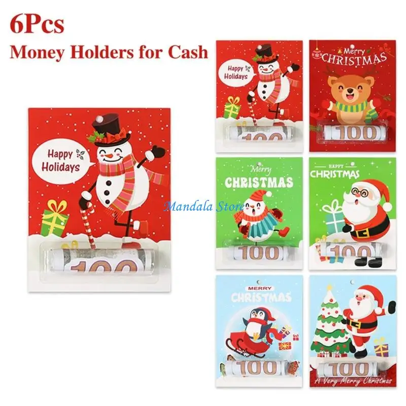 

U2JC Creative Christmas Money Card Santa Design Foldable Holiday Cash Gift Holder for Christmas Gifting