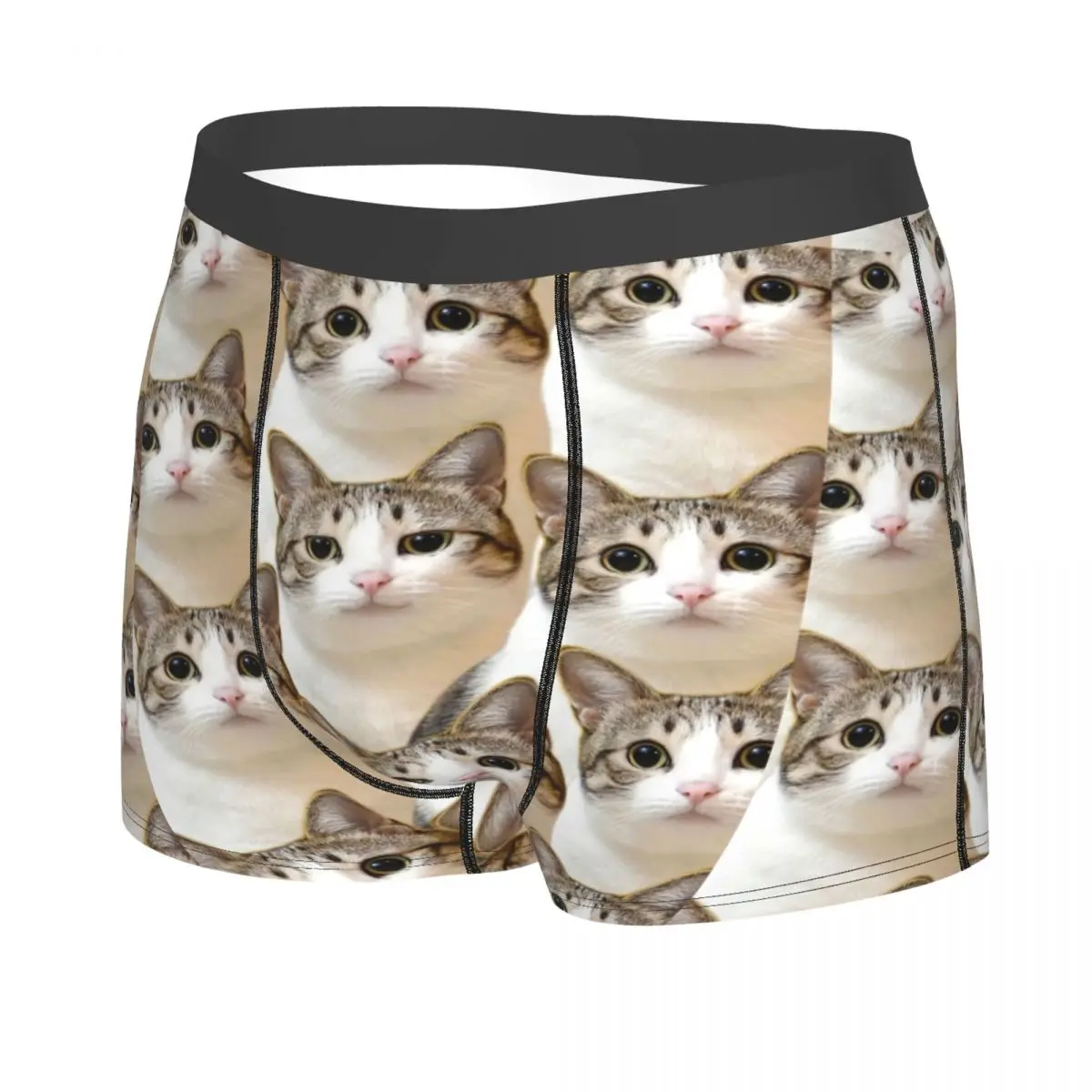 Cute Cats 3D Print Men Funny Cat Underwear Cute Kitty Hot Boxer Shorts Panties Male Soft Underpants Boxers Pack Print Polyester