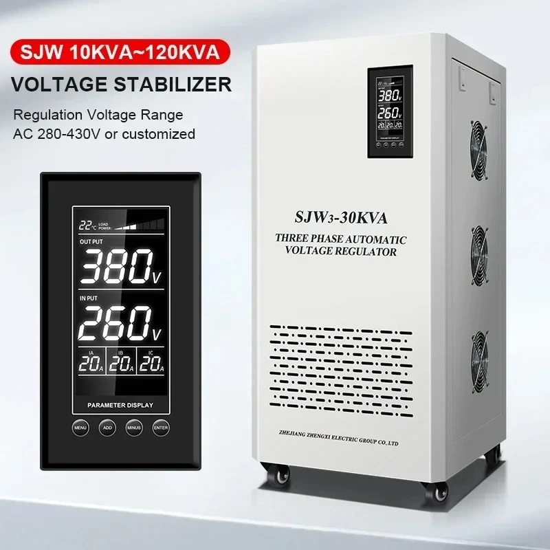 

Промышленные источники с ЧПУ 380 В, высокая мощность, 10 кВА, 30 кВА, 50 кВА, 3 фазы, автоматические регуляторы напряжения переменного тока/стабилизаторы, высокая точность