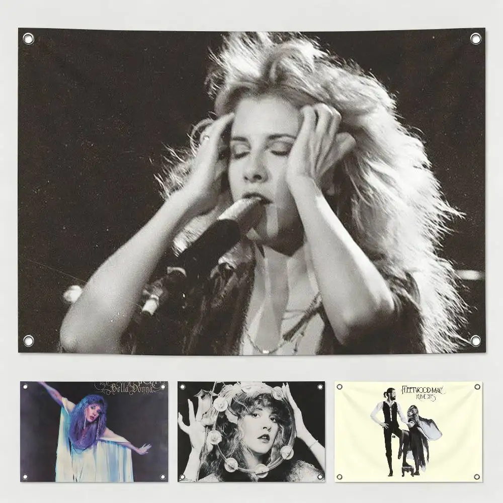Vintage Stevie Nicks Singer  Flags for Bedrooms Home Decor Items Outdoor Decors Garage Decoration Flaga