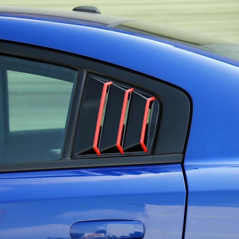 For Dodge Charger 2011 2012 2013 2014-2021 ABS Plastic Rear Window Quarter Louver Cover Side Vent Trim Car Adhesive Accessories