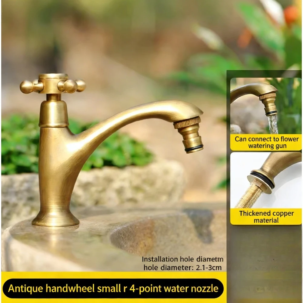 

Латунный смеситель для раковины, поворотный кран для умывальника, антикварный настенный смеситель для унитаза