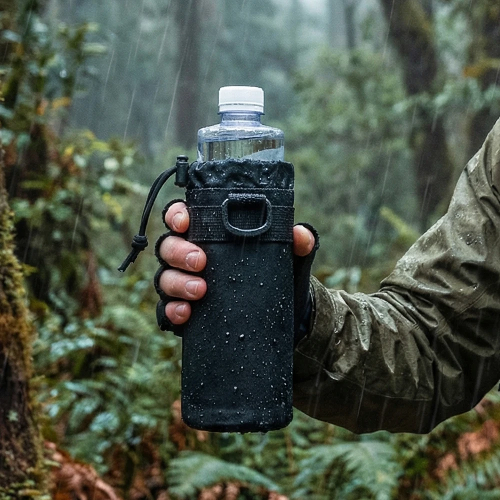 Hiking Water Bottle Pouch Tactical Molle Water Bottle Bag Holder Outdoor Travel Camping Cycling Fishing Hunting Kettle Carrier