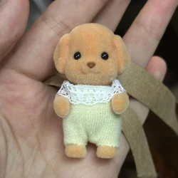 Limb Movable Forest Family Animal Figure Poodle Flocked Shaggy Figurine Dog Model Toy Dollhouse Miniatures Accessories For Kids