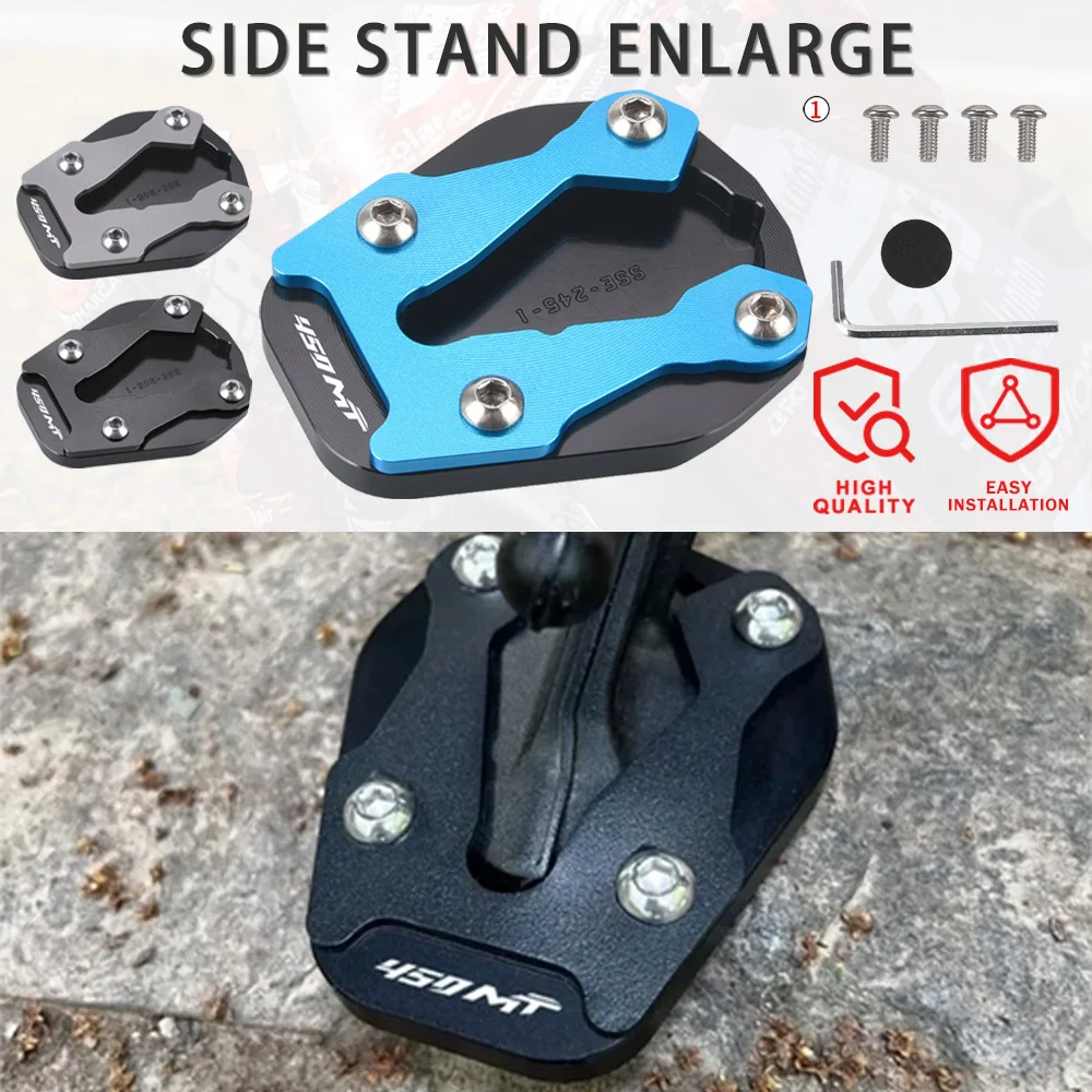 

Motorcycle Accessories 450MT Side Stand Enlarge Kickstand Enlarger Support Extension For CFMOTO CF 450 MT 450 MT450 2024 2025