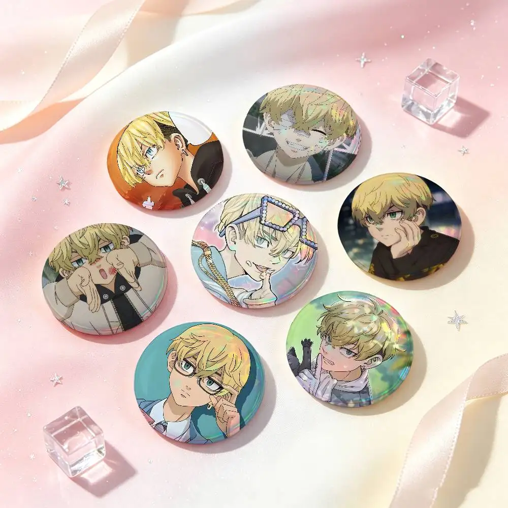 Matsuno Chifuyu Anime Figure Badges Button Round Creative Pin Brooch Badge Bag Decor Accessories Fans Collect Friends Gifts
