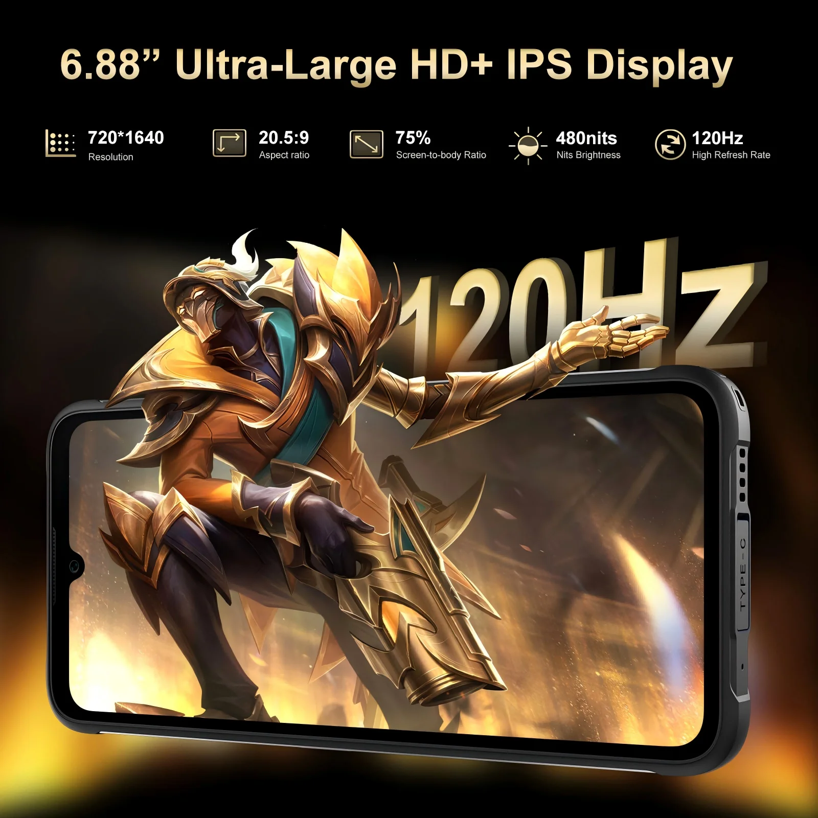 FOSSiBOT F112 Pro Rugged Smartphones 5G, Mobile Phones 2025 with 24GB RAM+256GB ROM, 6.88"HD+120Hz screen, 7150mAh Battery＆NFC