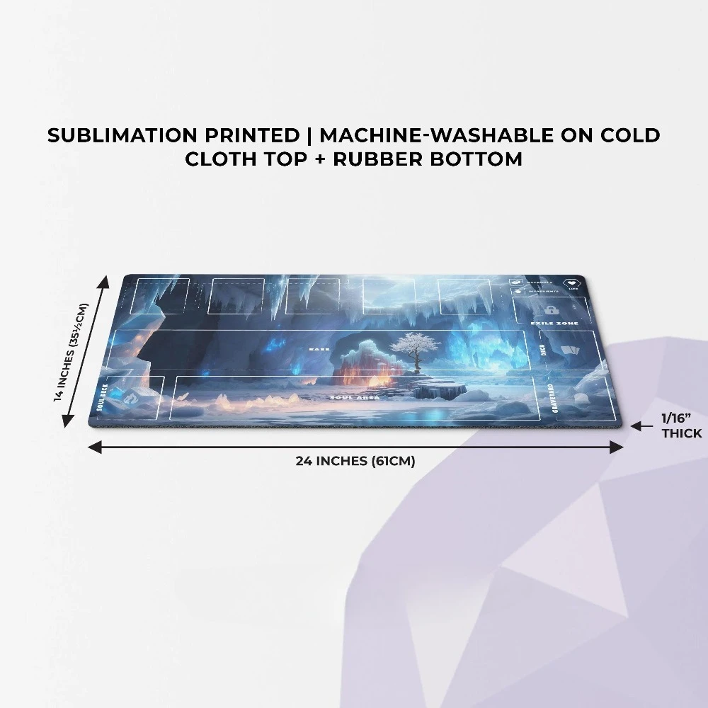 Palworld TCG Playmat – Crystal Cavern Card Game Mat with Zones & Resource Tracking Alfombrillas Para Escritorio