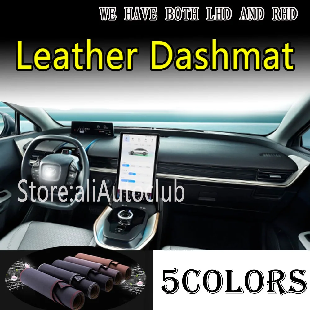 

Leather Dashmat Dashboard Cover Pad Dash Mat Car Accessory Protector Auto Sunshade for Toyota BZ3 Electric Sedan 2023 2024 EV