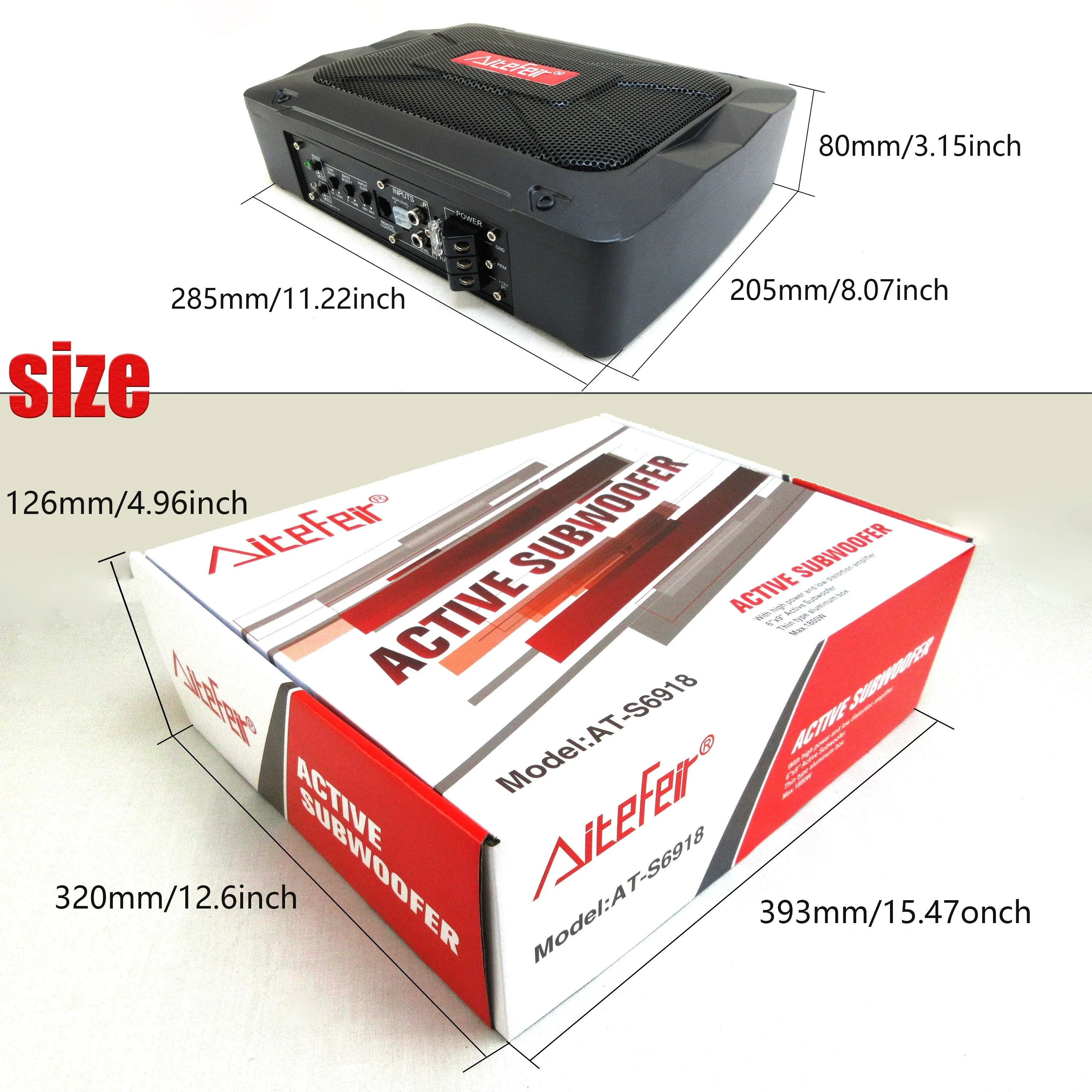 1800W Car Active Subwoofer 6