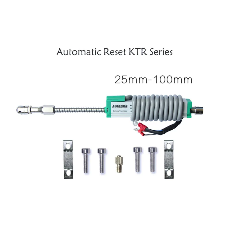 Micron KTR 10 25 50 100mm Linear Displacement Sensor Automatic Reset Electronic Ruler Miniature Spring Displacement Transducer