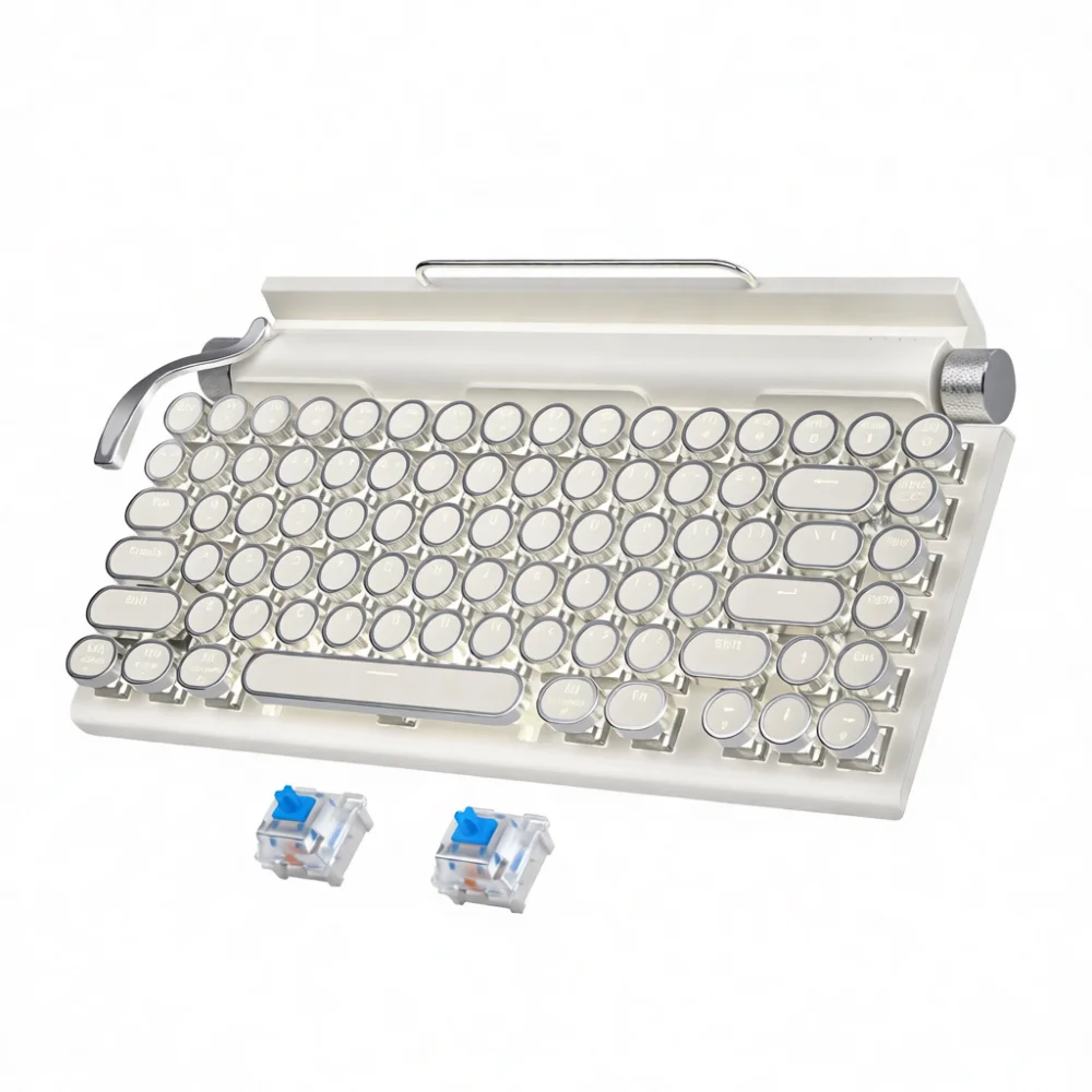 Retro Mechanical Keyboard Punk - Keyboard Gaming Blue Switch ulasan dan harga