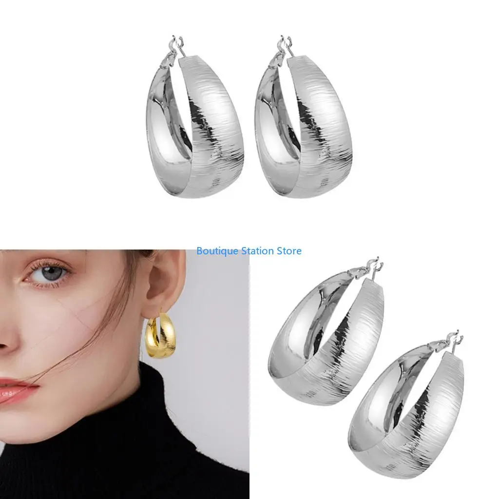 y55f مقنع يدوي أقراط الأبعاد الهندسية الإسقاط البيان بيان الأذن مجوهرات الحديد الملمس مثالي لمحبي الموضة الحاضر