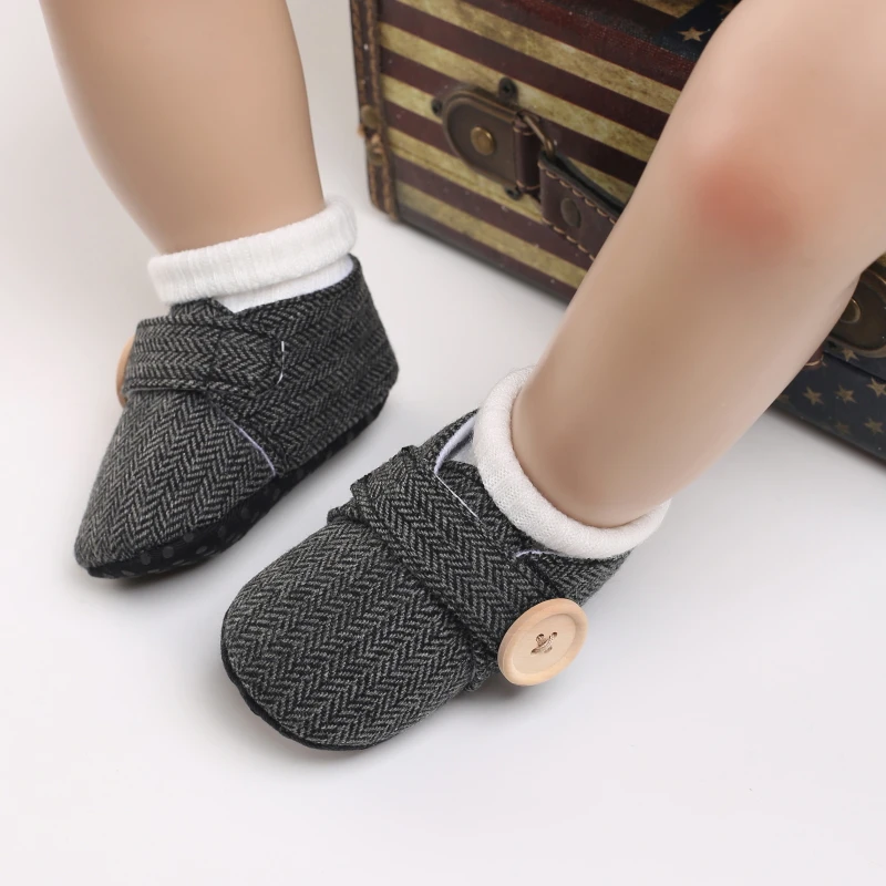 

Fashionable Baby Boys' Flat Shoes Made Of All Cotton Soft And Comfortable Suitable For 0-18M Newborns' Walking Shoes Fashionab