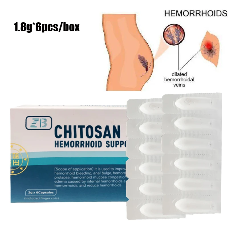 12pcs Anorectal Suppository Improve Bleeding Caused By Internal Hemorrhoids And Mixed Hemorrhoids Relieve The Pain Of Falling