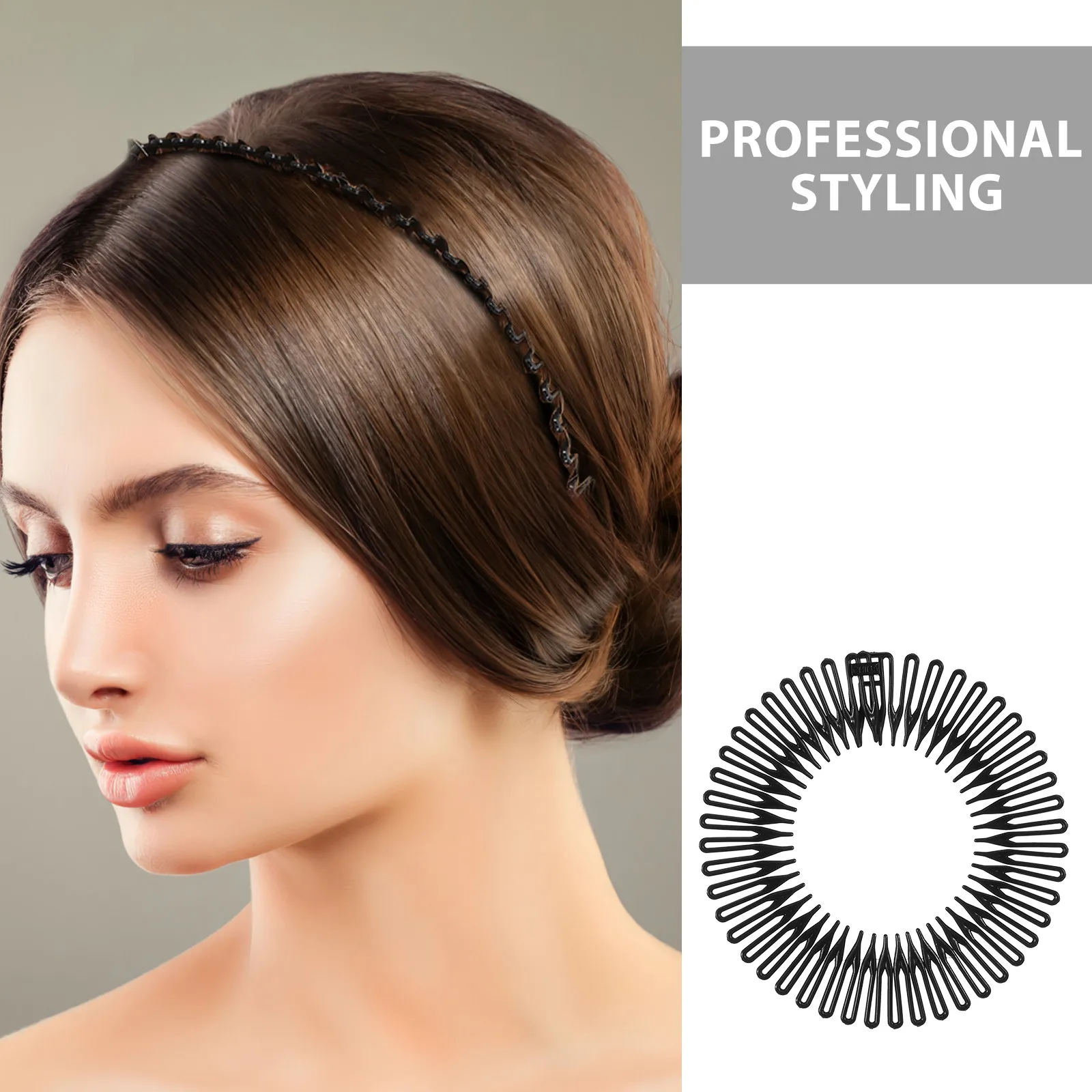 24Pcs Stretch Hair Comb Headband Smooth Teeth Design Reduce Breakage Secure Hold Professional Styling Headband for Women Daily
