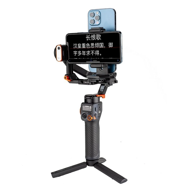 Dual mobile phone live broadcast prompt clip is suitable for Haohan Zhiyun DJI selfie stick bracket