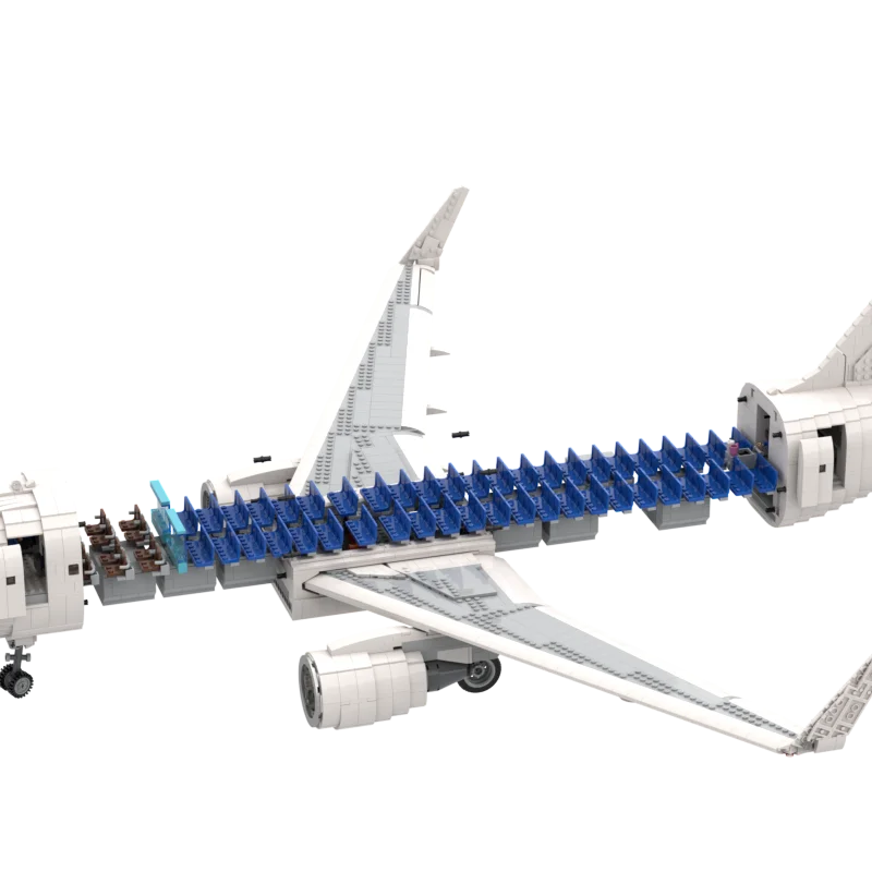 Creative MOC Building Block A320 Jet Airliner Aviation Plane Large Aircraft Assembly Model Technology Bricks Children Toys Gift