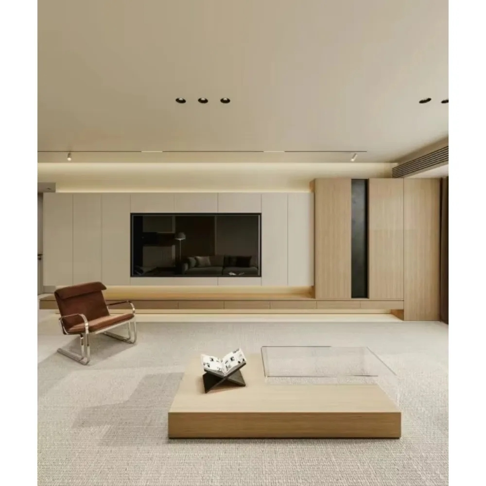 Living Room TV Cabinet Unit Wall Panel Combination Modern Design with LED Living Room Bedroom Tv Cabinet