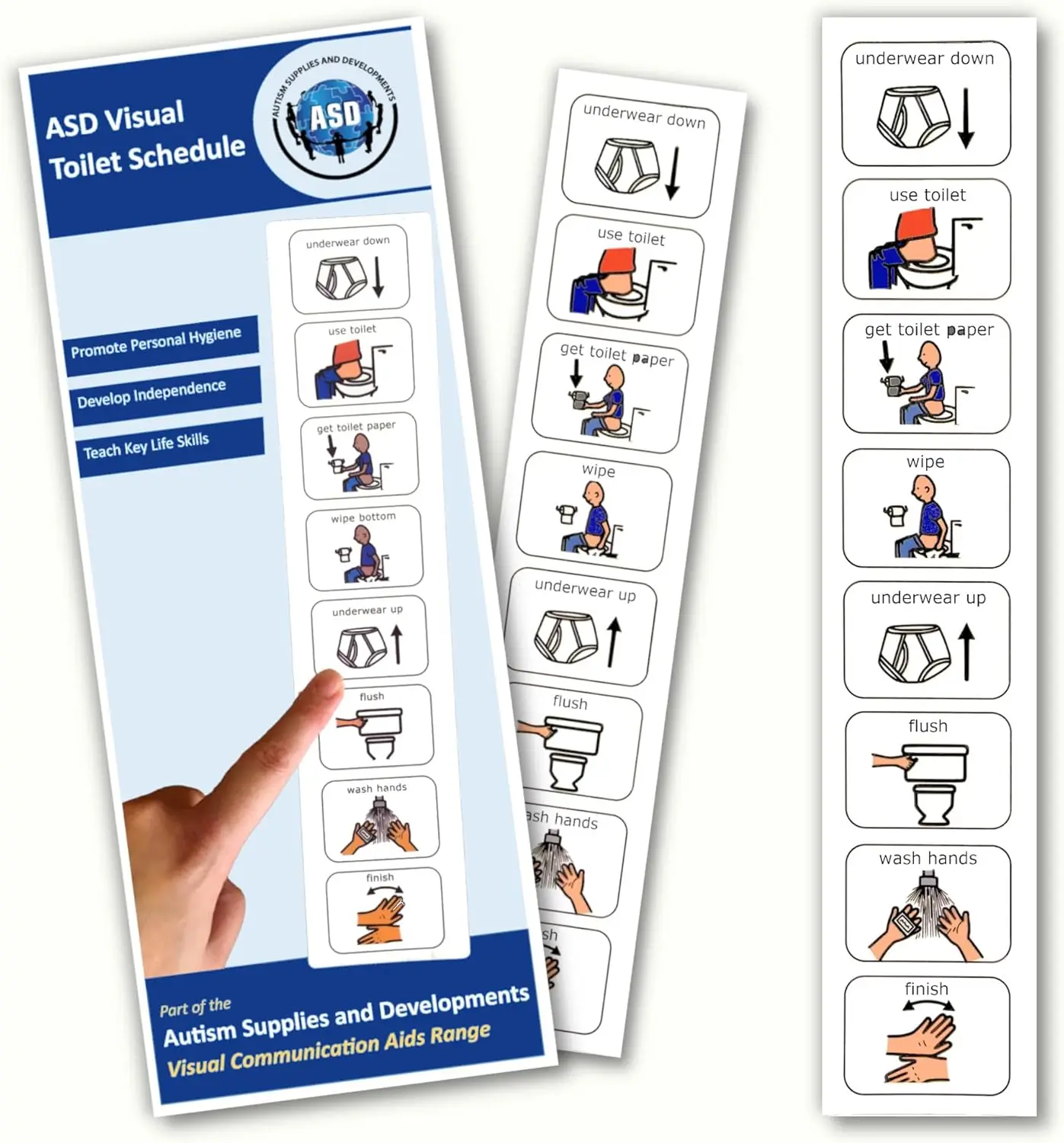 

Potty Training Visual Schedule Kids – Teaches Kids to Use the Toilet – Special Education Classroom Must Have – Routine Chart for Autism, Toddlers