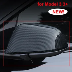 Rearview Mirror Cover For Tesla Model 3 Highland 2019-2026 Carbon Fiber ABS Rear View Mirror Decorative Shell Auto Accessorie