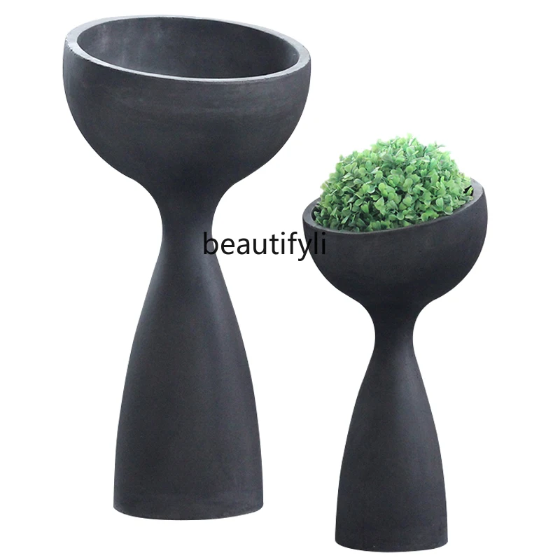 

TT Personalized Creative High Flowerpot Special-Shaped Large Living Room Indoor Green Radish Floor Tall Portrait Sculpture