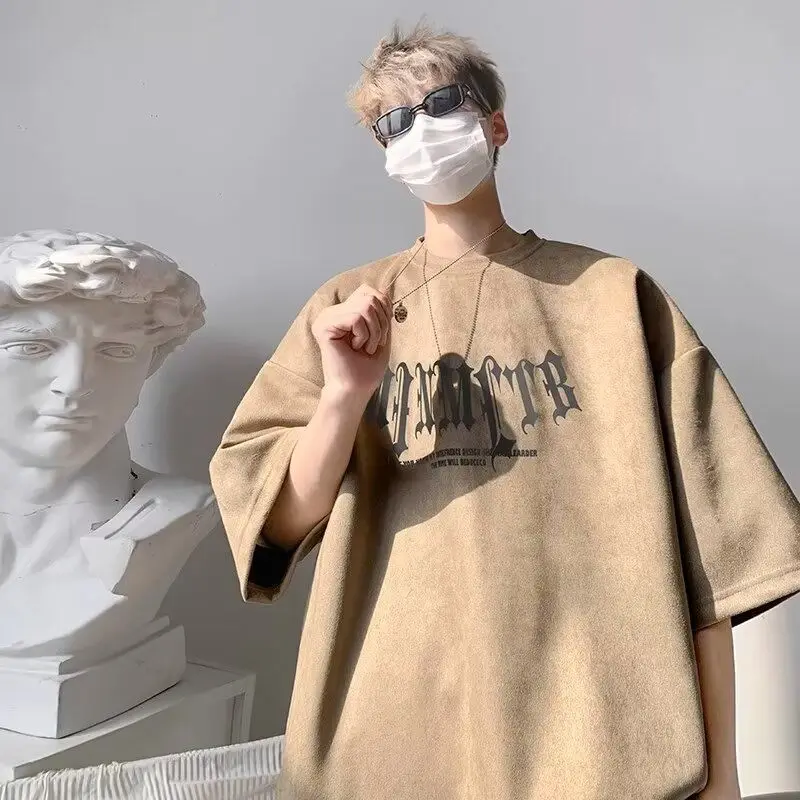 男性と女性のためのパーソナライズされたプリントTシャツ,ラウンドネック,半袖,ルーズ,ヴィンテージ,カジュアル,アメリカン,ヒップホップ,トレンディ,ハイストリート