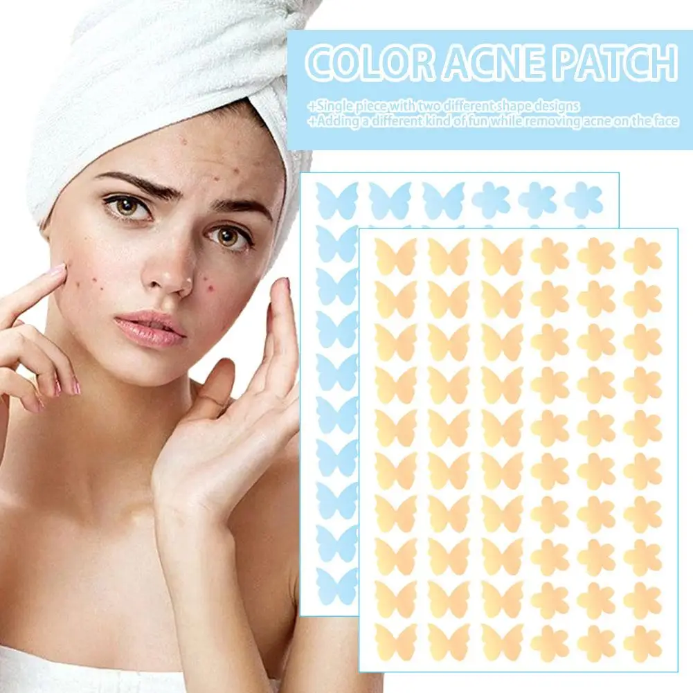 رقع حب الشباب على شكل فراشة غرواني مائي غطاء بثرة غير مرئي لطيف وغير مزعج للاستخدام اليومي بقع حب الشباب