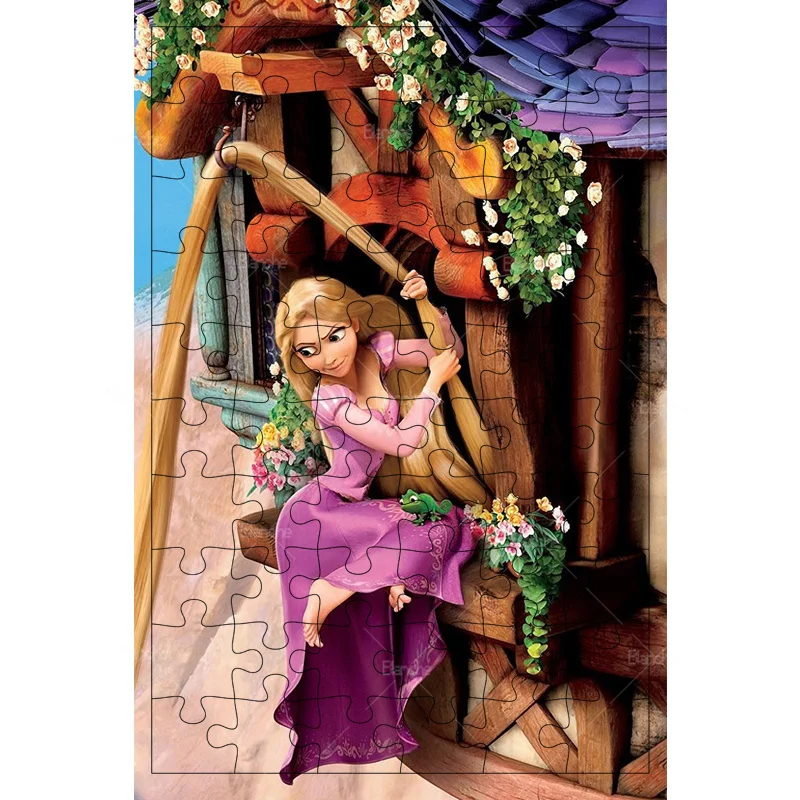 Disney Cartoon Movie Tangled Princess 300 500 1000PCS Puzzles Game Toys Wooden Jigsaw Hobby For Gift Girls Desk Room Ornaments