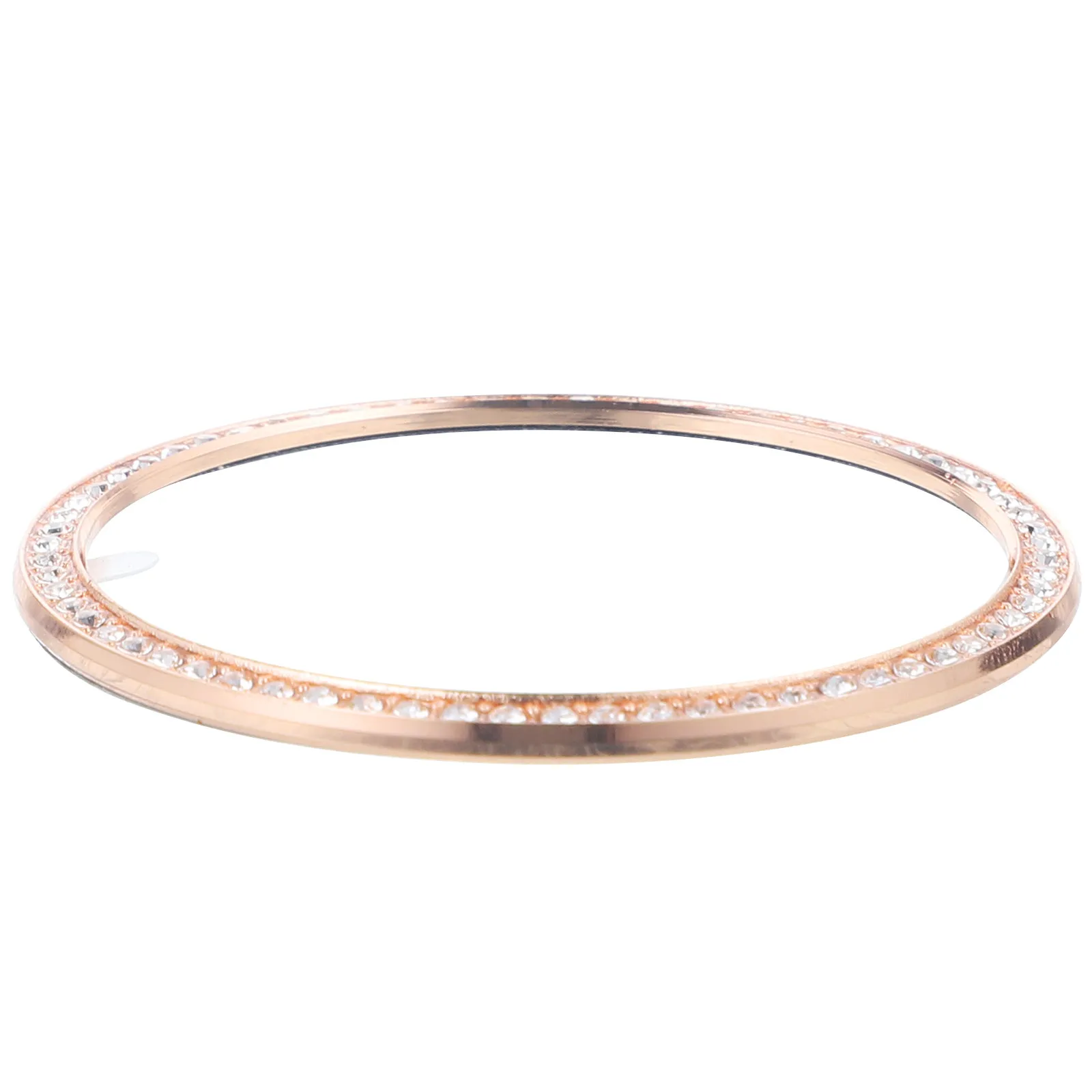 Anel de Bezel de Liga de Diamante para Smartwatch, Cor Ouro Rosê, Compatível com 42mm, Proteção contra Riscos e Colisões, Acessório Aprimorado