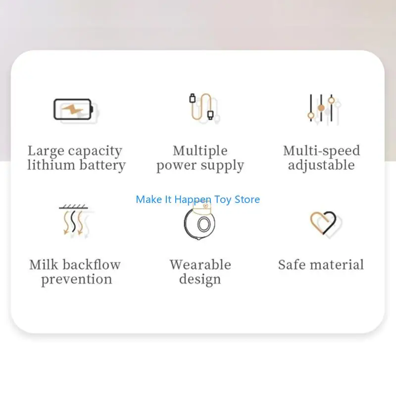 28EC Electric Breast USB Rechargable Wearable Milk Extractor Milk Collector Gift